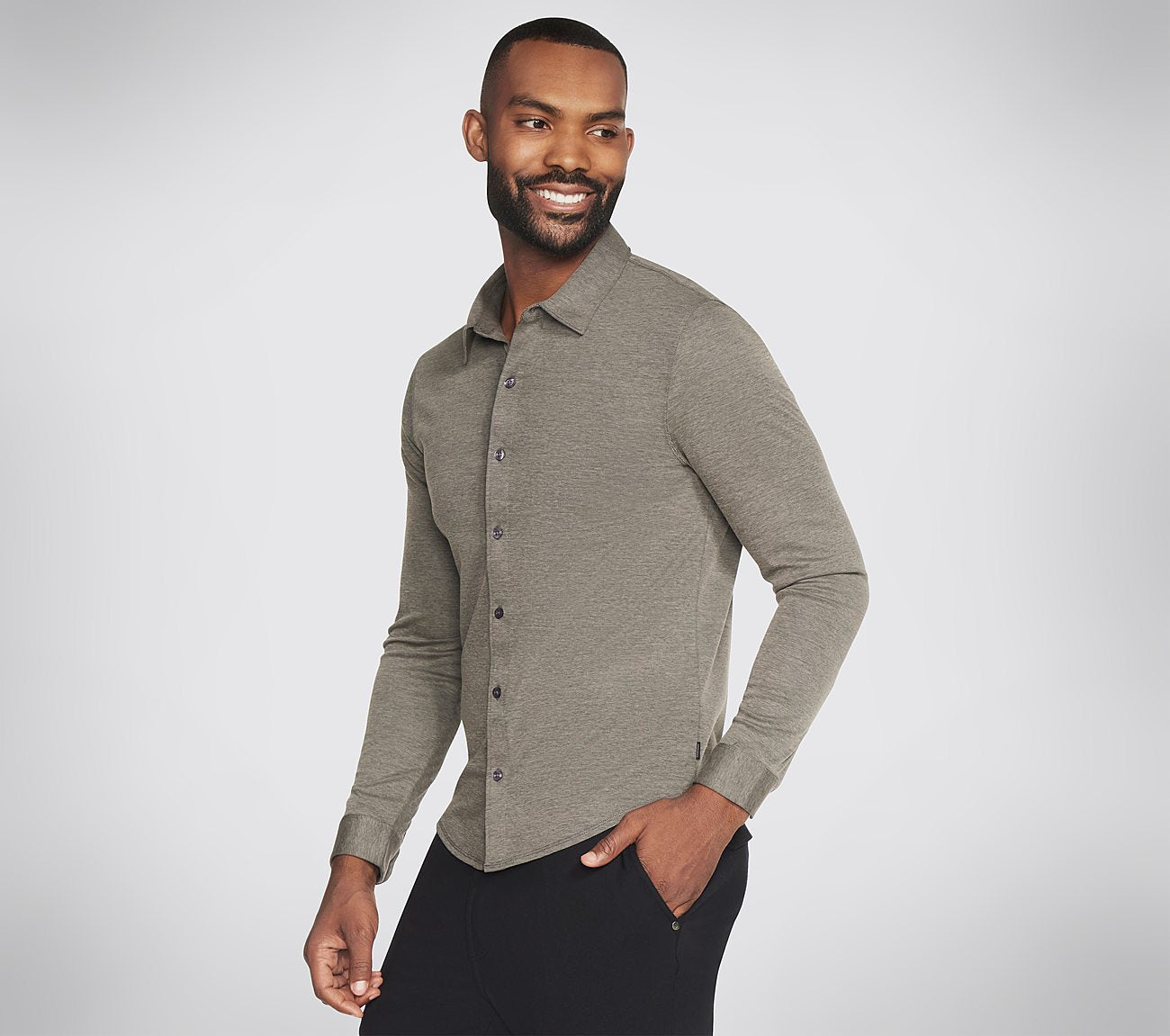 GO DRI Off Duty Button Down Shirt Clothes Skechers.dk