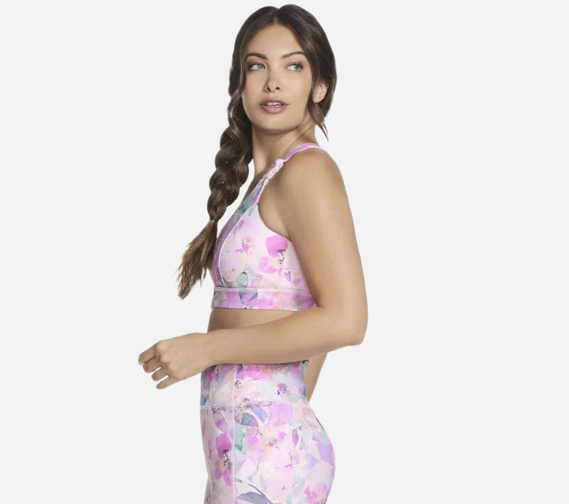 GO WALK Seascape Floral Zip Front Bra Clothes Skechers.dk