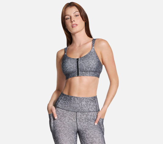 GO WALK Evolution Printed Zip Front Bra Clothes Skechers.dk
