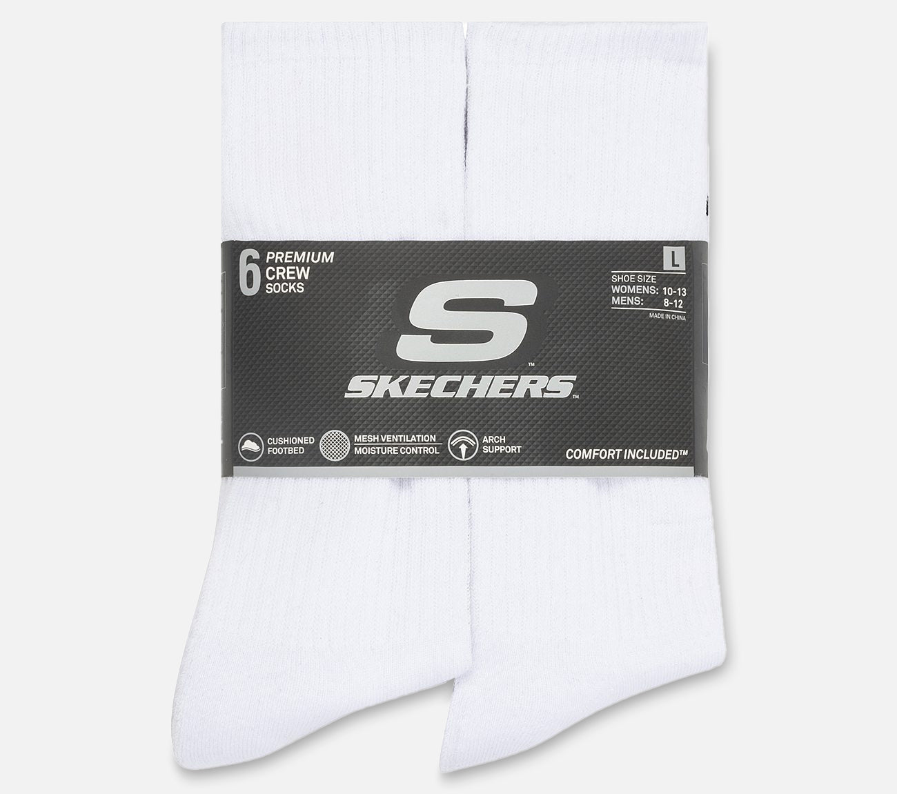 6-pak sporty crew-strømper Sock Skechers.dk