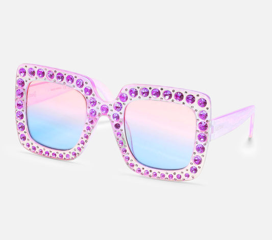 Square Rhinestone Sunglasses Sunglasses Skechers.dk