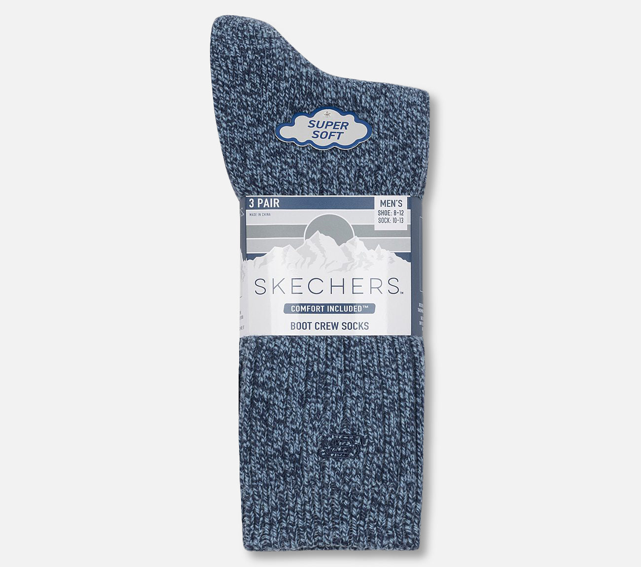 Superbløde støvlestrømper – 3-pak Sock Skechers.dk