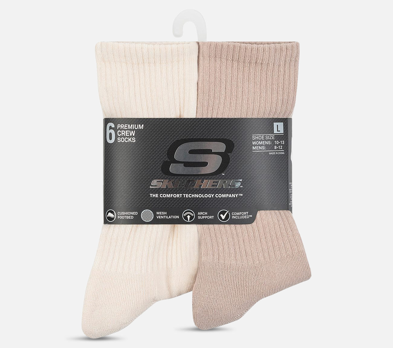 6-pak sporty crew-strømper Sock Skechers.dk