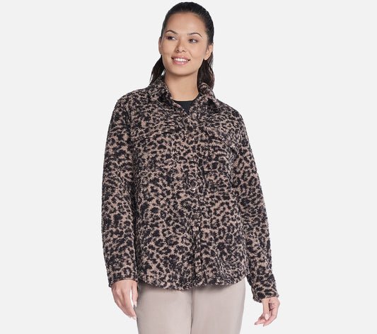 On-the-GO Cheetah Sherpa Jacket Clothes Skechers.dk