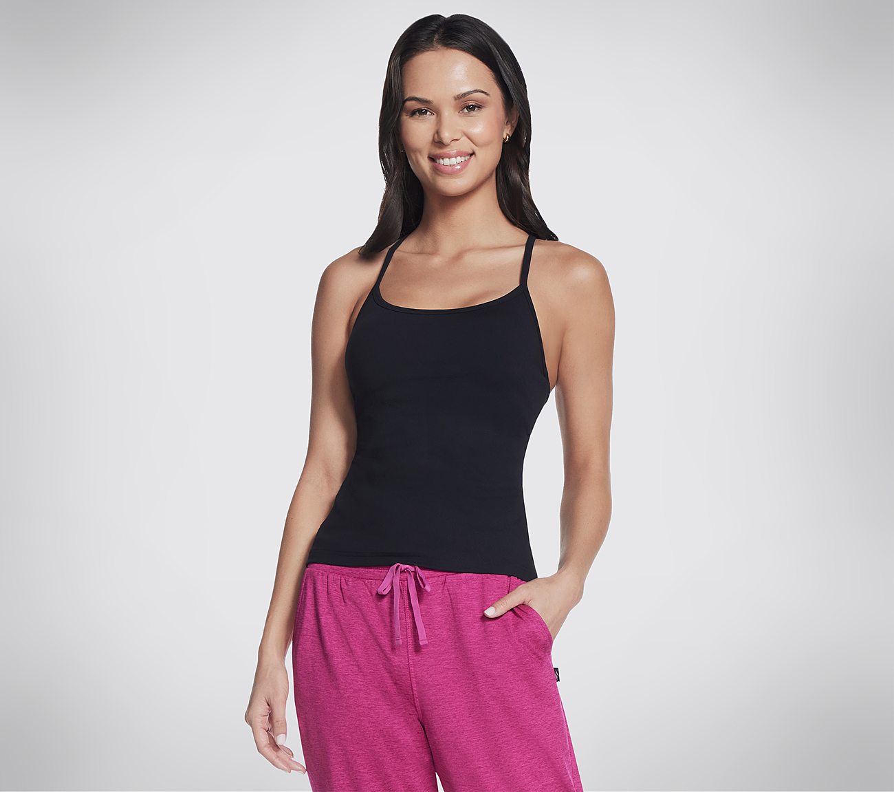 GO FLEX Crossback Shelf Bra Cami Clothes Skechers