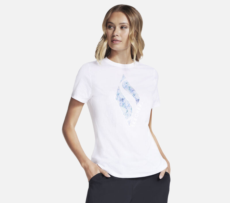 Floral Diamond Classic Crew Tee Clothes Skechers.dk