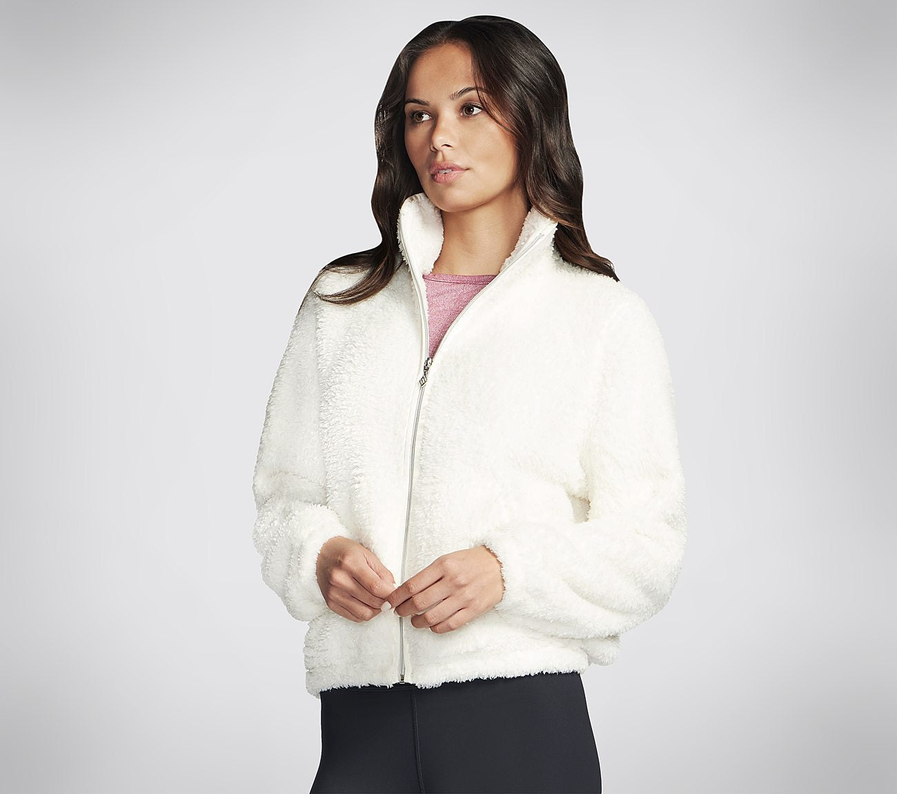 GO SNUGGLE Shine Sherpa Jacket Clothes Skechers.dk