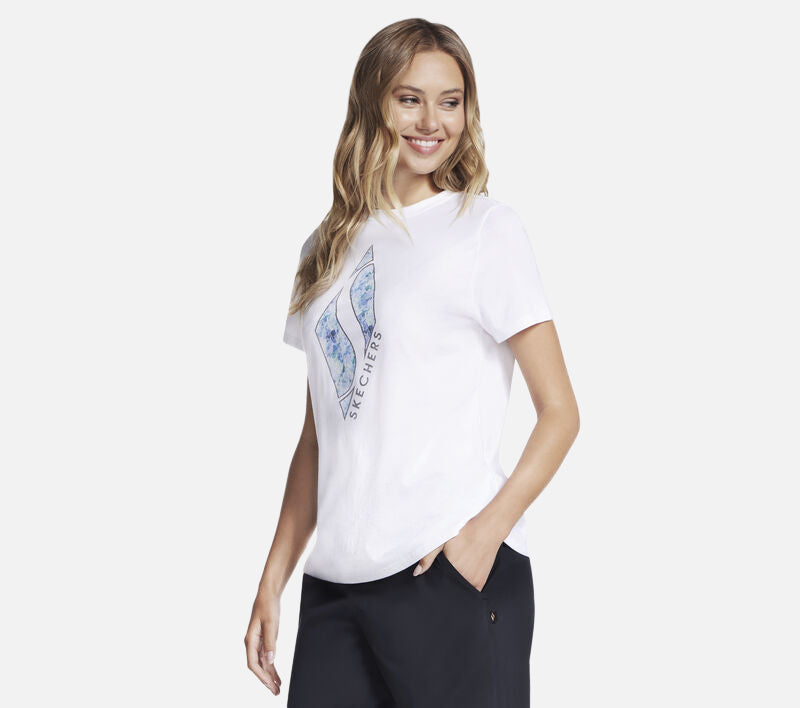 Floral Diamond Classic Crew Tee Clothes Skechers.dk