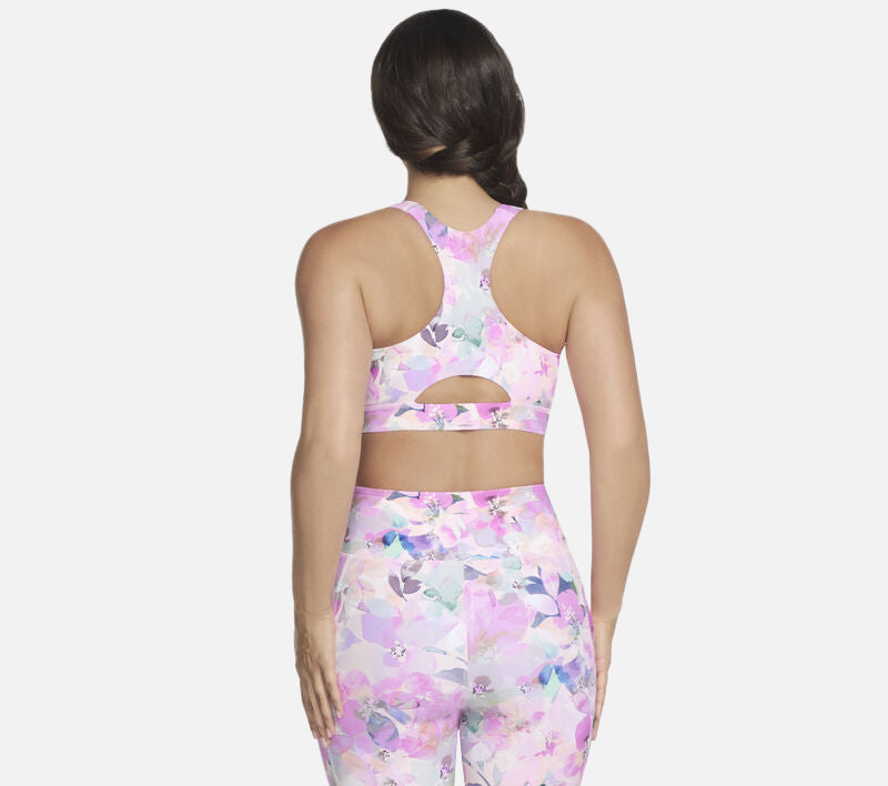 GO WALK Seascape Floral Zip Front Bra Clothes Skechers.dk