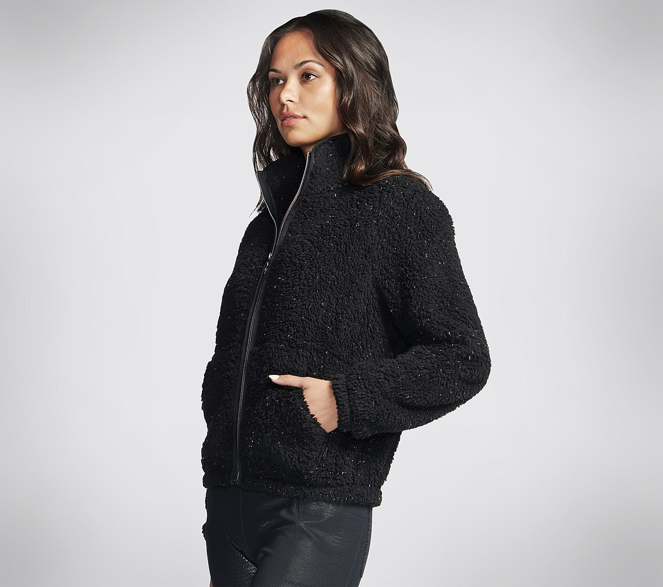 GO SNUGGLE Shine Sherpa Jacket Clothes Skechers.dk