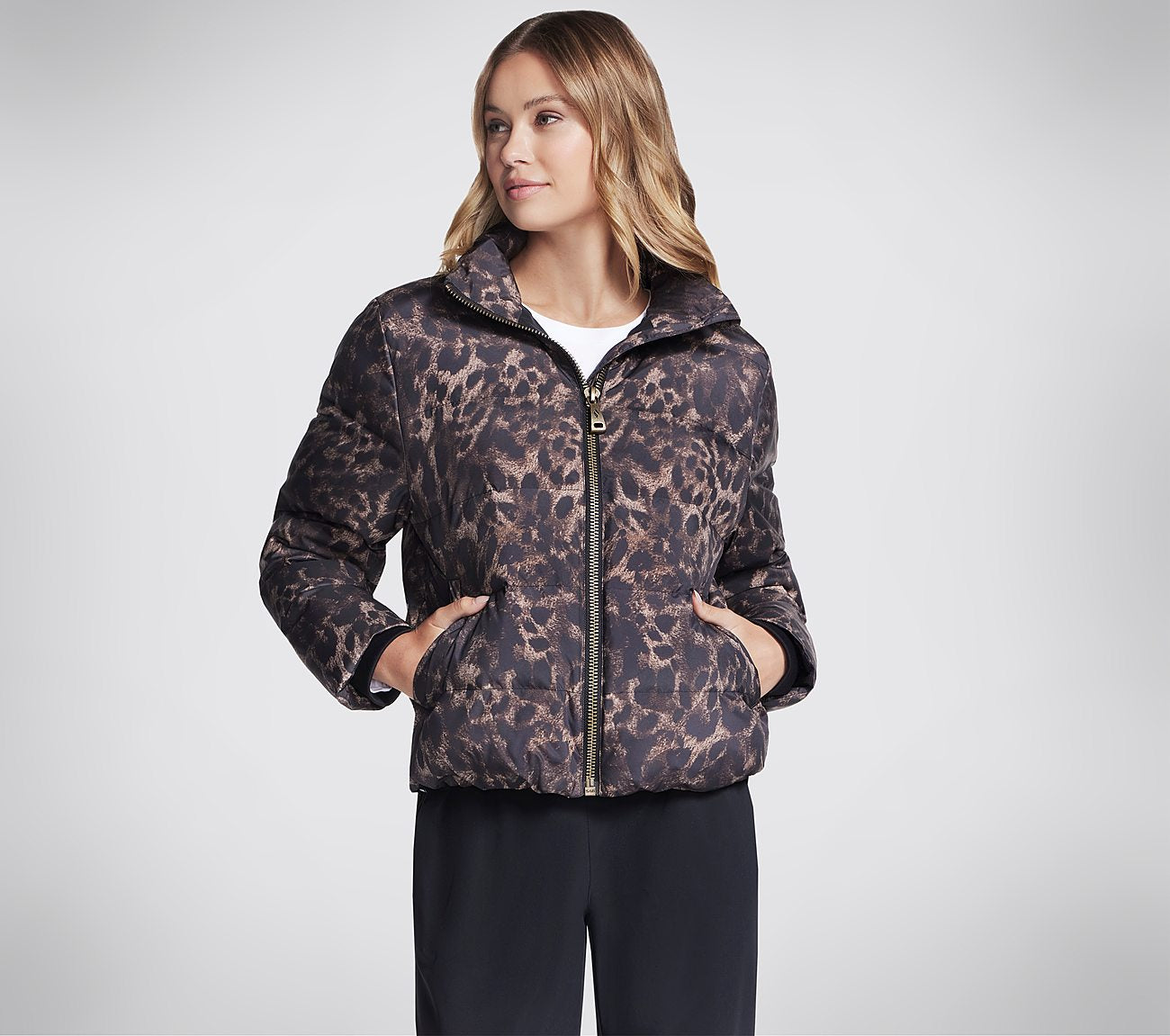 Printed GO SHIELD Shine Jacket Clothes Skechers.dk