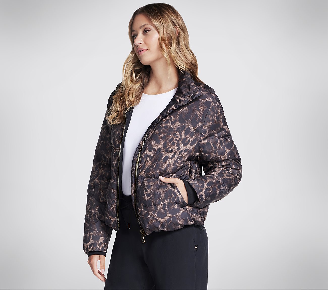 Printed GO SHIELD Shine Jacket Clothes Skechers.dk