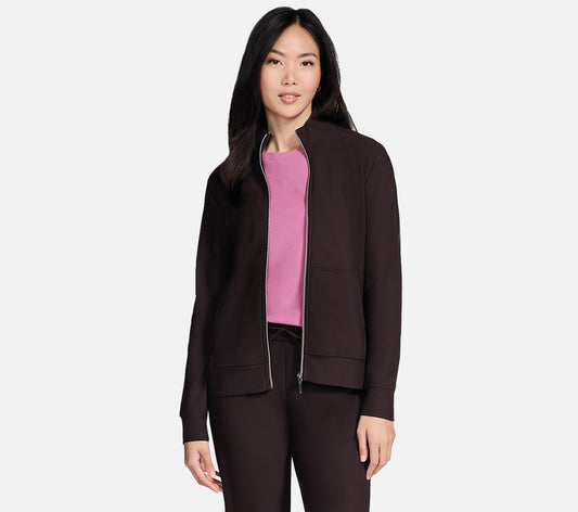 GO LUXE RIB Full Zip Jacket Clothes Skechers.dk