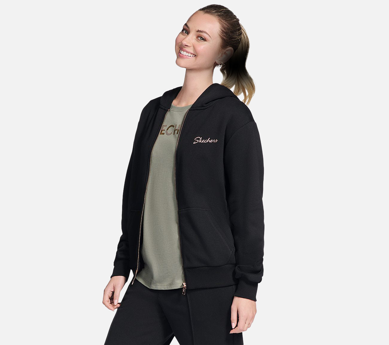 Skech-Sweats Signature FZ Hoodie Clothes Skechers.dk