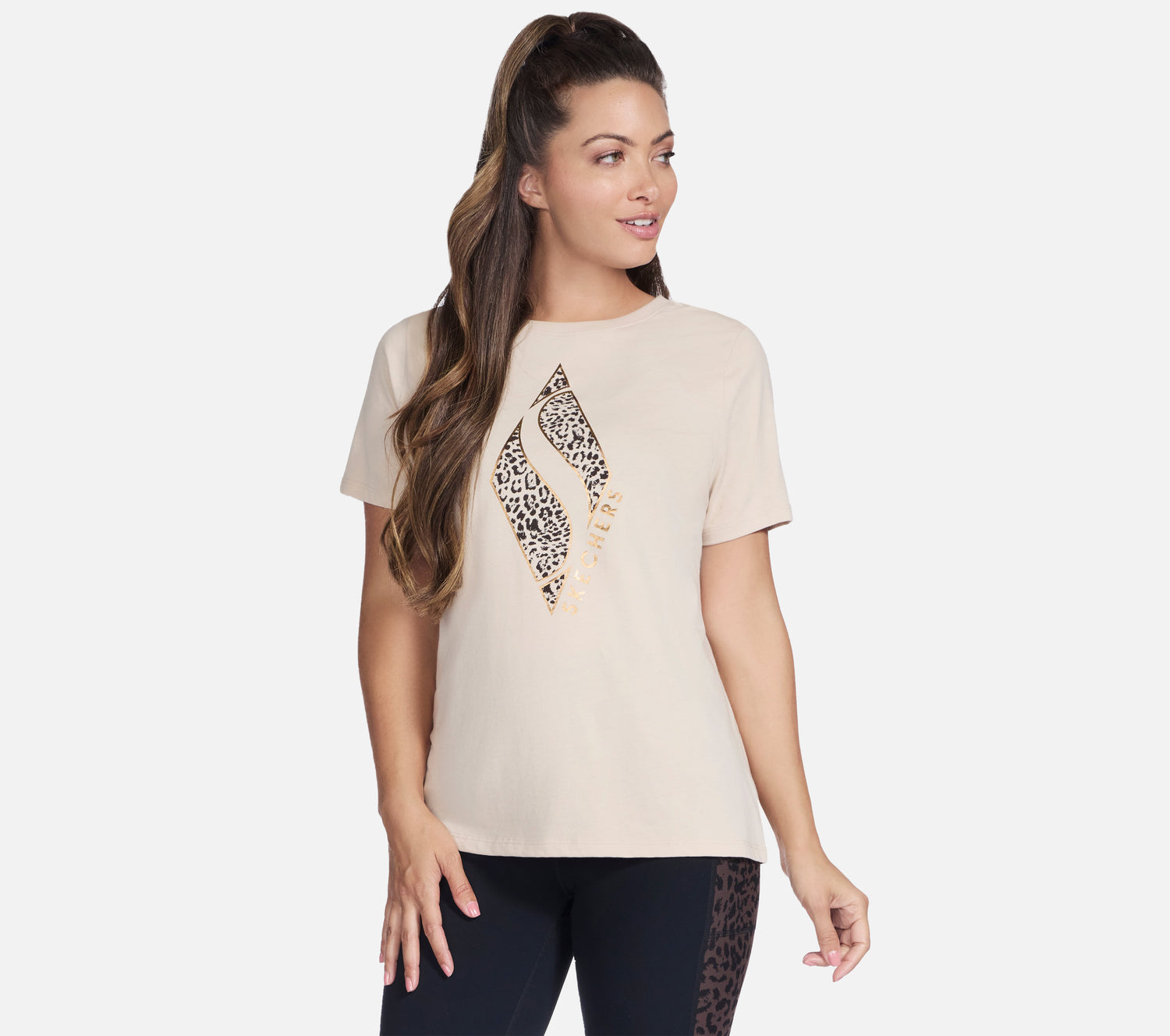 Diamond Cheetah Short Sleeve Tee Clothes Skechers.dk