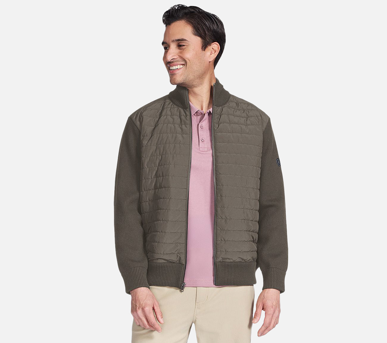 The Hoodless Hoodie - Knit Hybrid Jacket Clothes Skechers.dk