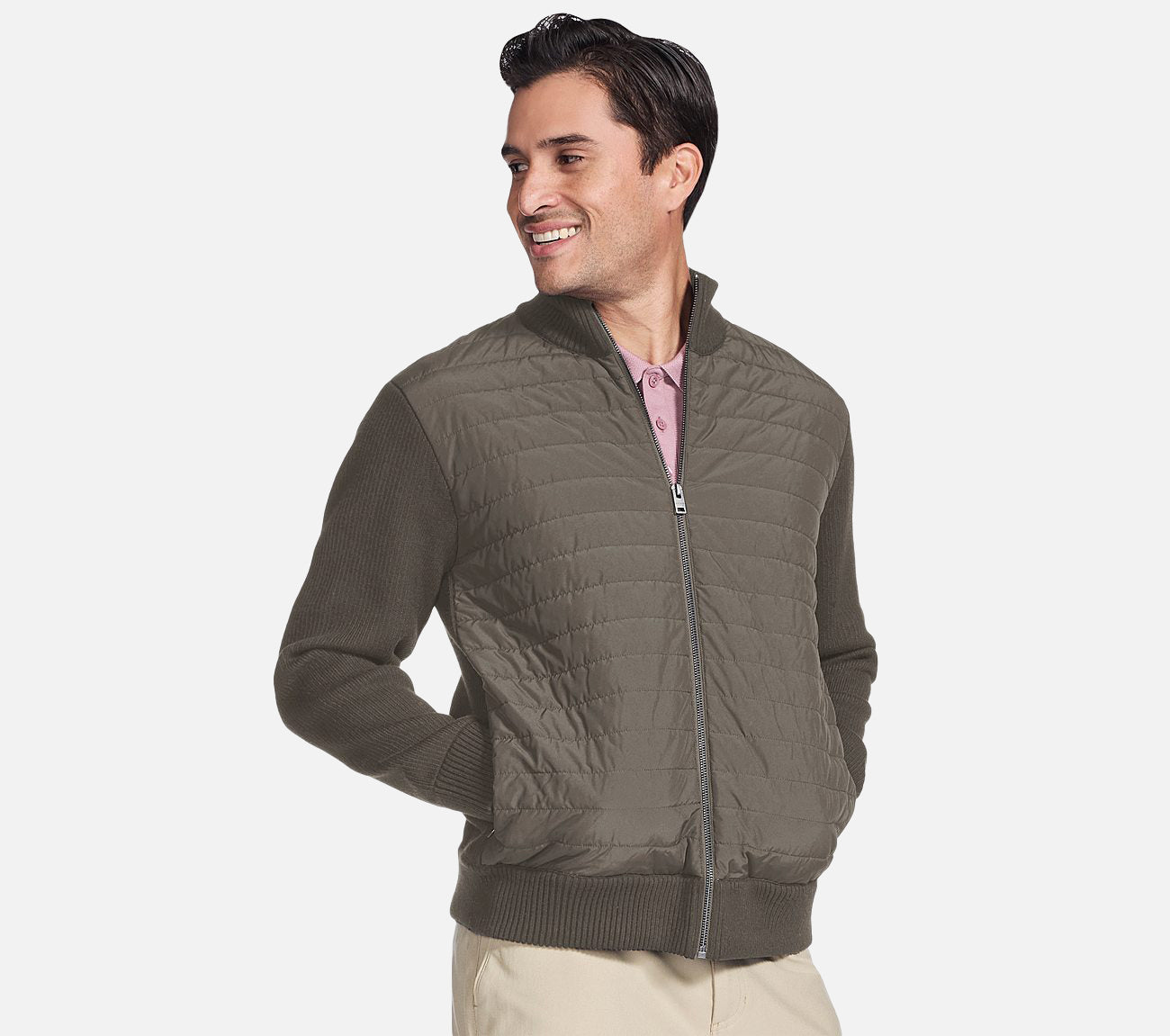 The Hoodless Hoodie - Knit Hybrid Jacket Clothes Skechers.dk