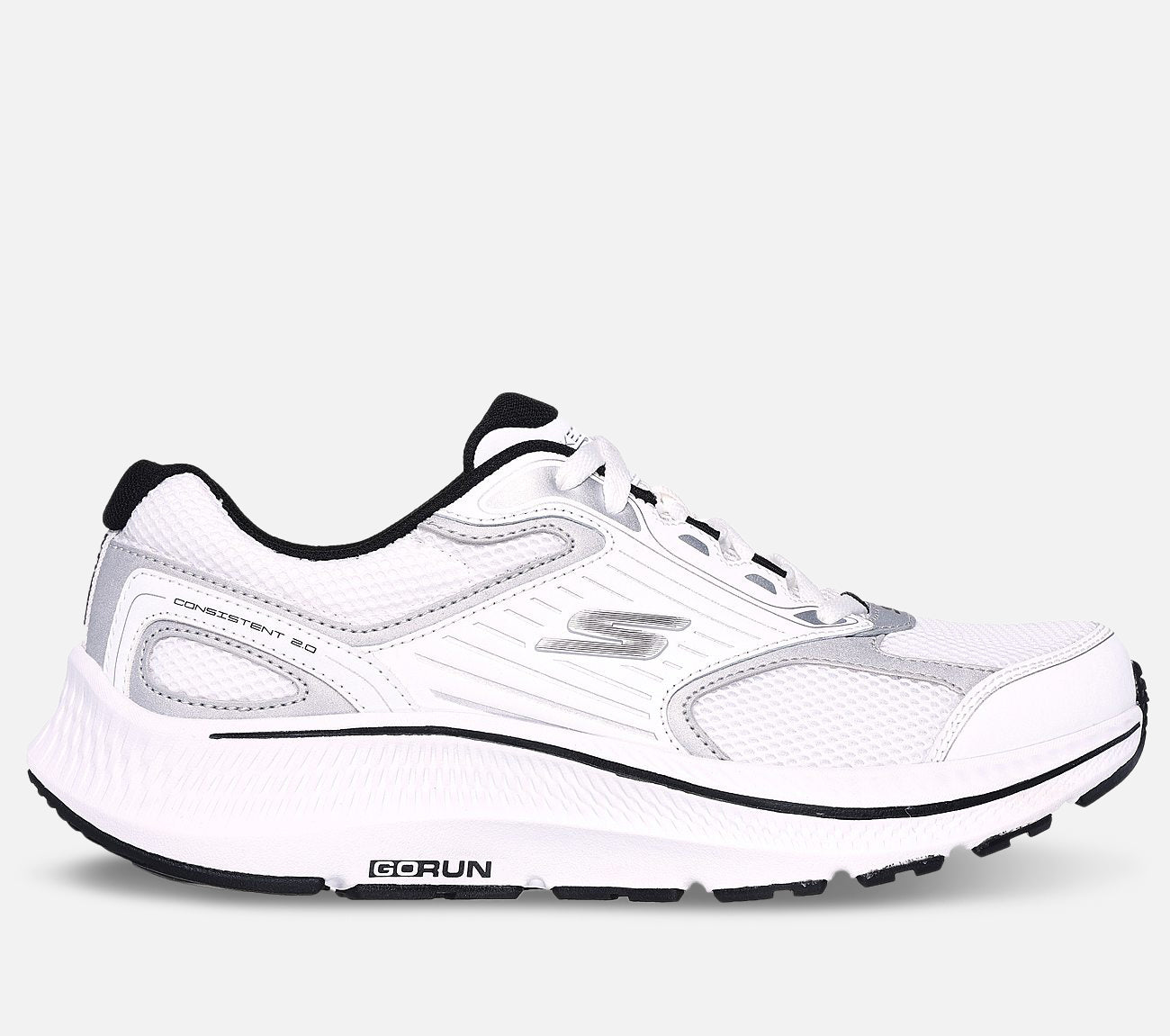 GO RUN Consistent 2.0 - Silver Wolf Shoe Skechers.dk