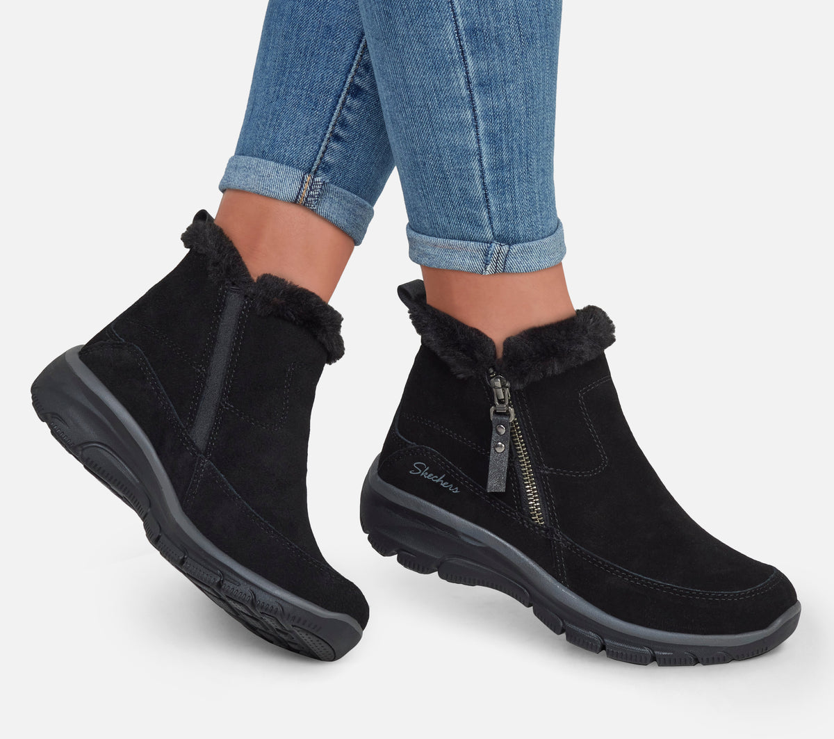 Wide Fit: Easy Going – Cool Zip! Boot Skechers.dk