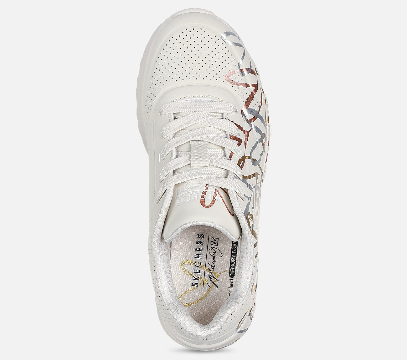 JGoldcrown: Uno Lite - Metallic Love Shoe Skechers.dk