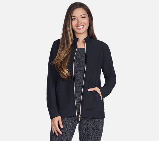GO LUXE RIB Full Zip Jacket Clothes Skechers.dk