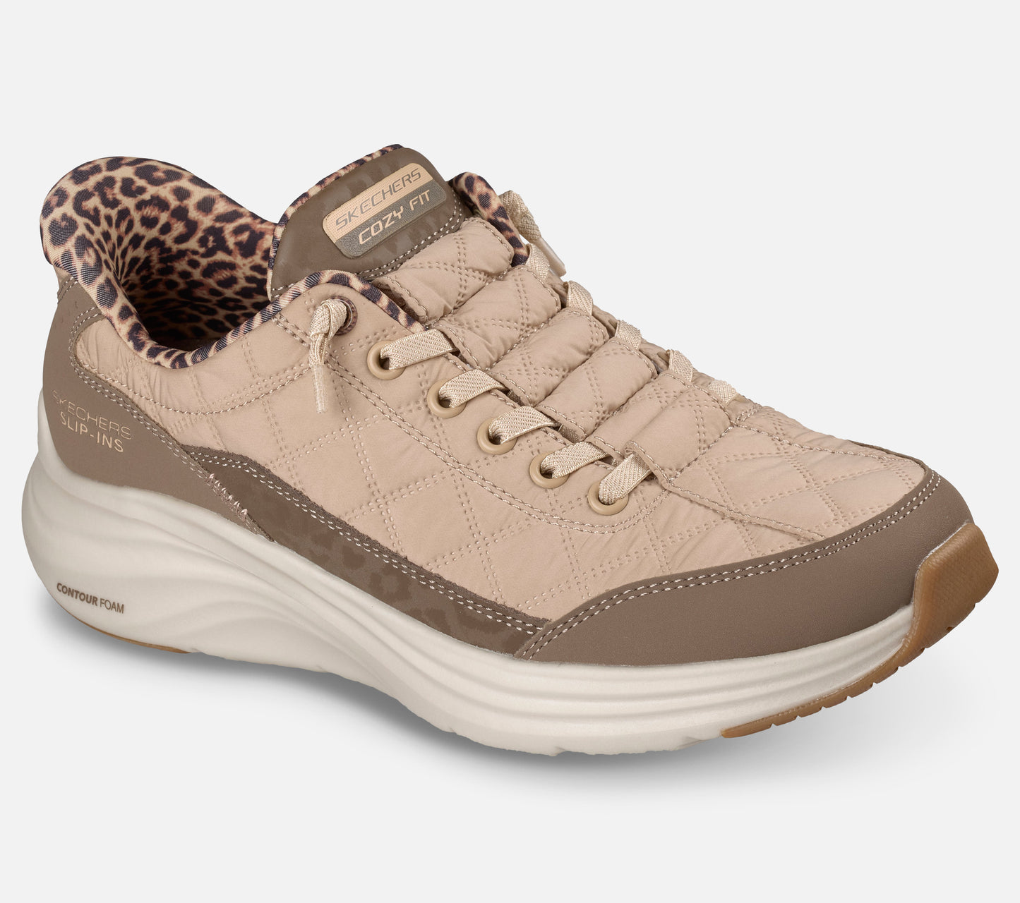 Slip-ins: Contour Foam – Cozy Fit Leopard Dream Shoe Skechers.dk
