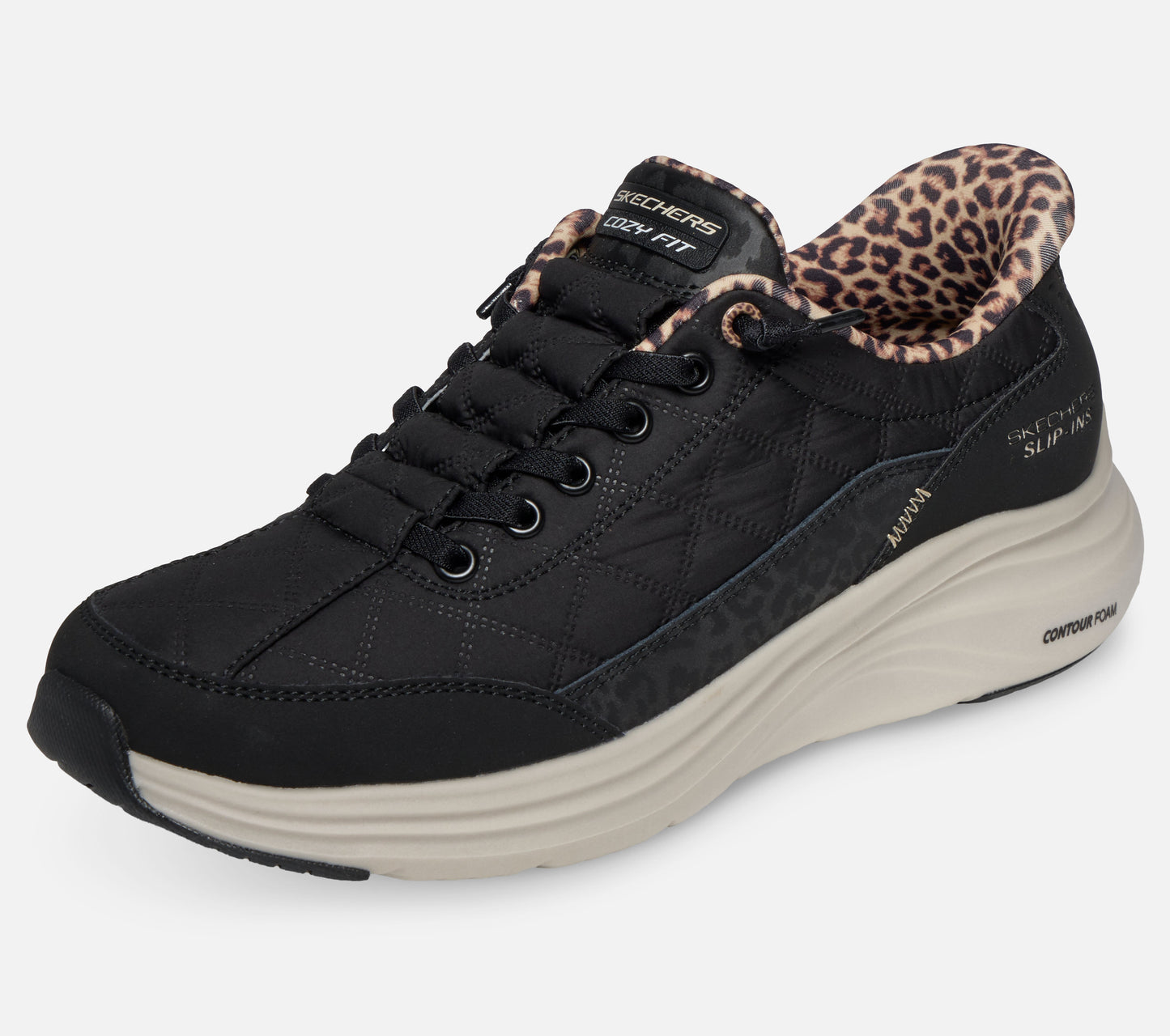 Slip-ins: Contour Foam – Cozy Fit Leopard Dream Shoe Skechers.dk
