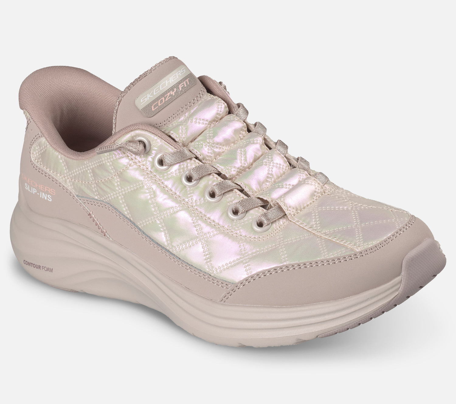 Slip-ins: Contour Foam Cozy Fit - Shining Pearl Shoe Skechers.dk