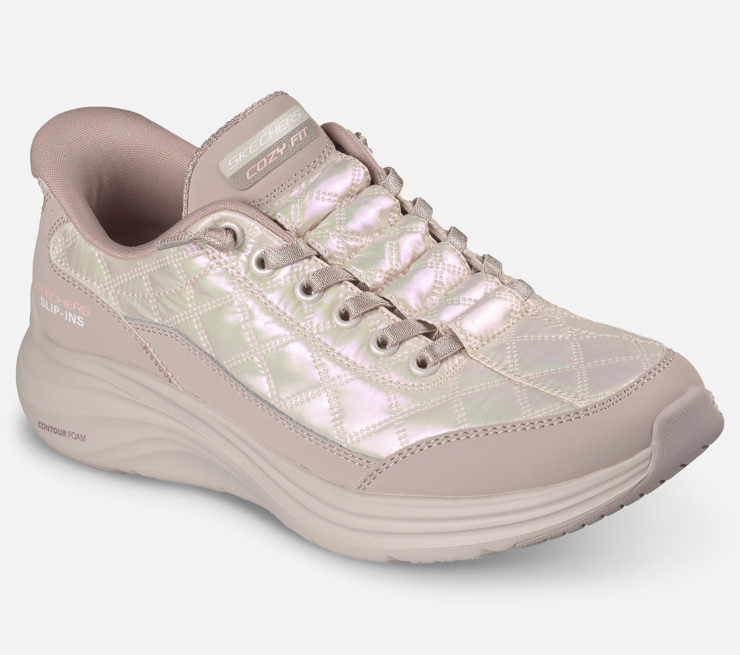 Slip-ins: Contour Foam Cozy Fit - Shining Pearl Shoe Skechers.dk
