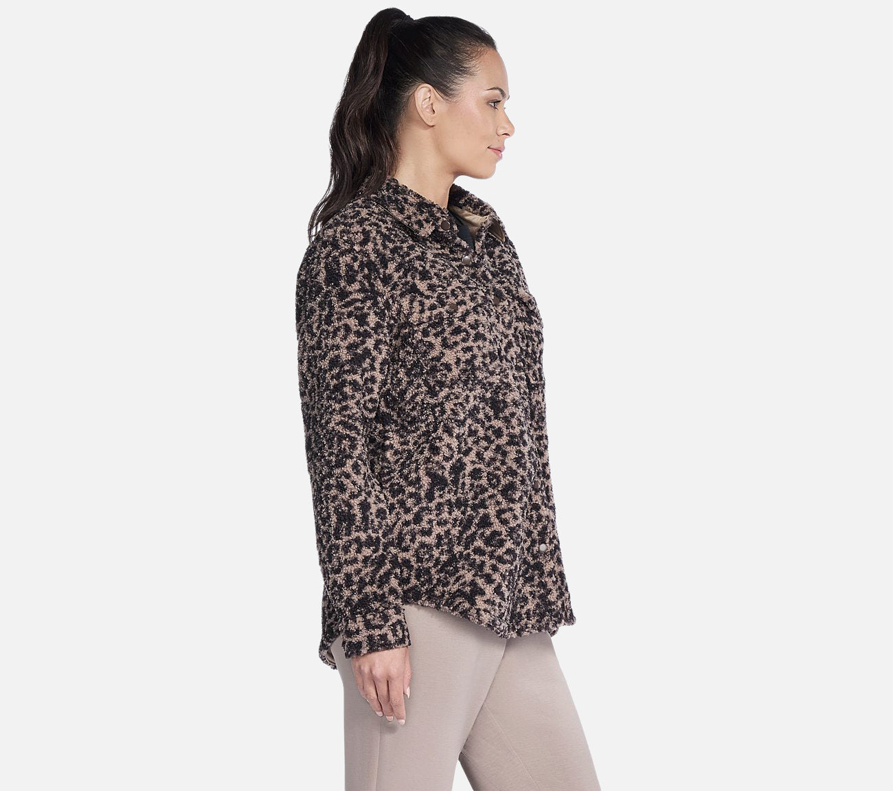 On-the-GO Cheetah Sherpa Jacket Clothes Skechers.dk