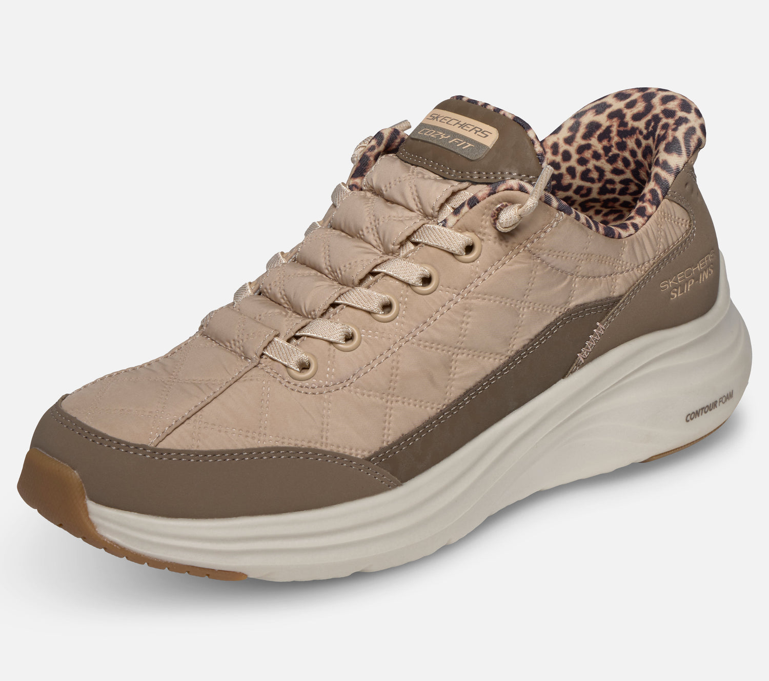 Slip-ins: Contour Foam – Cozy Fit Leopard Dream Shoe Skechers.dk