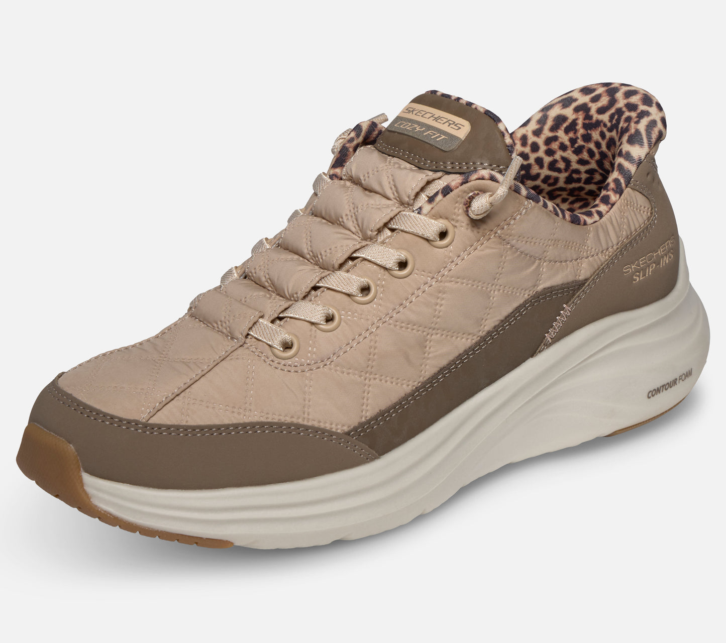 Slip-ins: Contour Foam – Cozy Fit Leopard Dream Shoe Skechers.dk