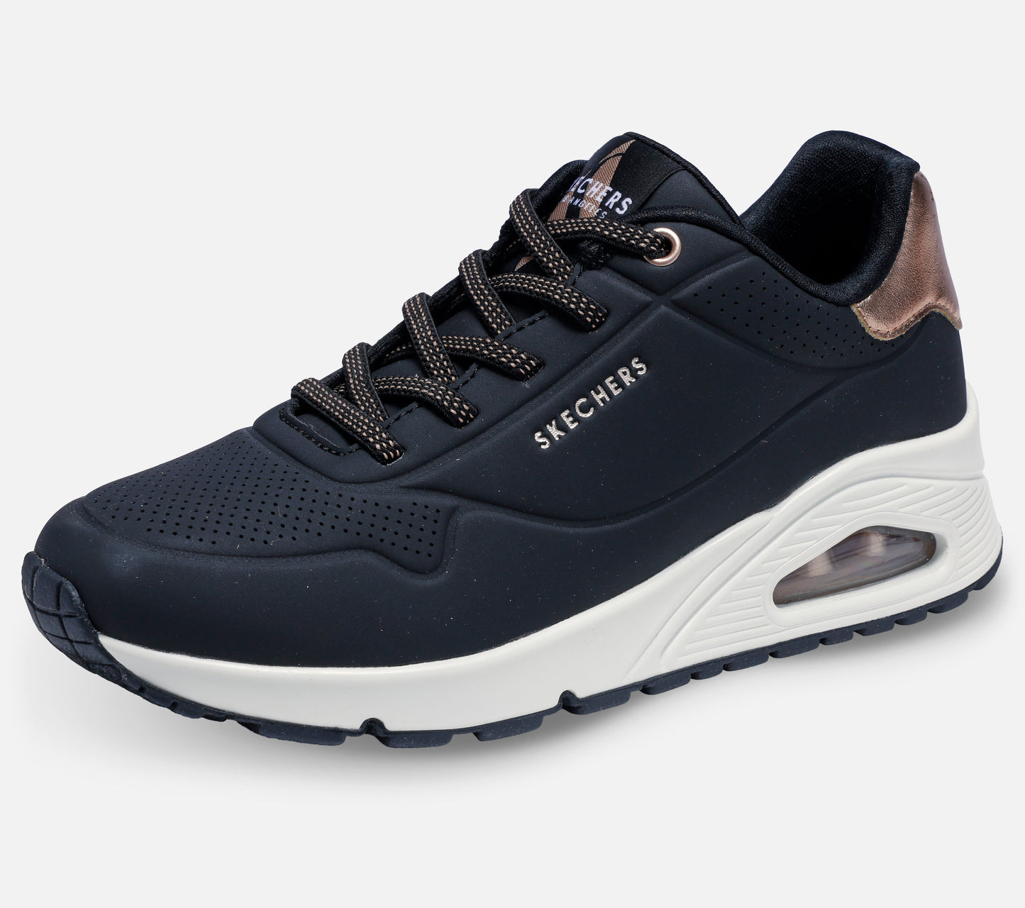 Wide Fit: Uno - Shimmer Away Shoe Skechers.dk