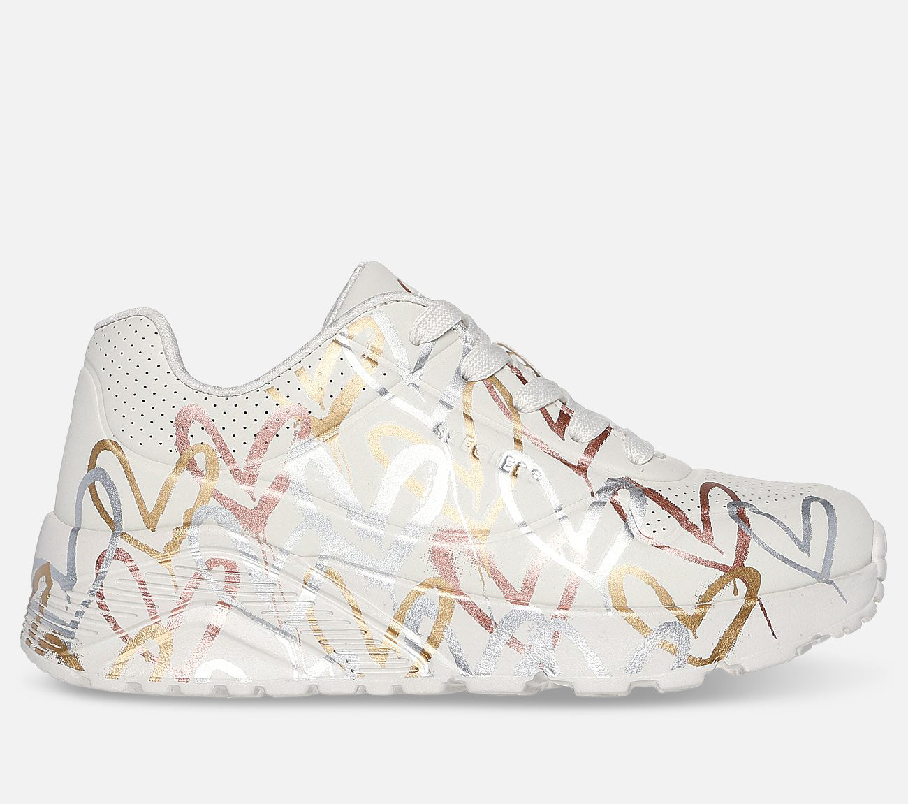 JGoldcrown: Uno Lite - Metallic Love Shoe Skechers.dk