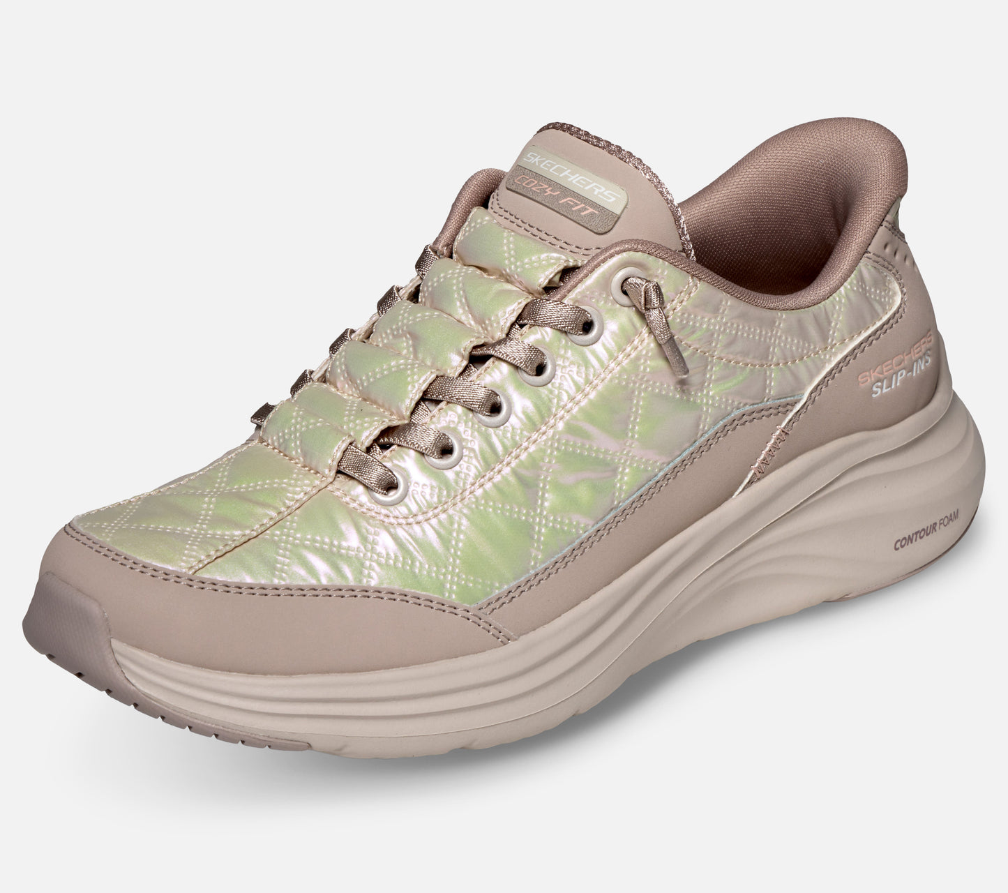 Slip-ins: Contour Foam Cozy Fit - Shining Pearl Shoe Skechers.dk
