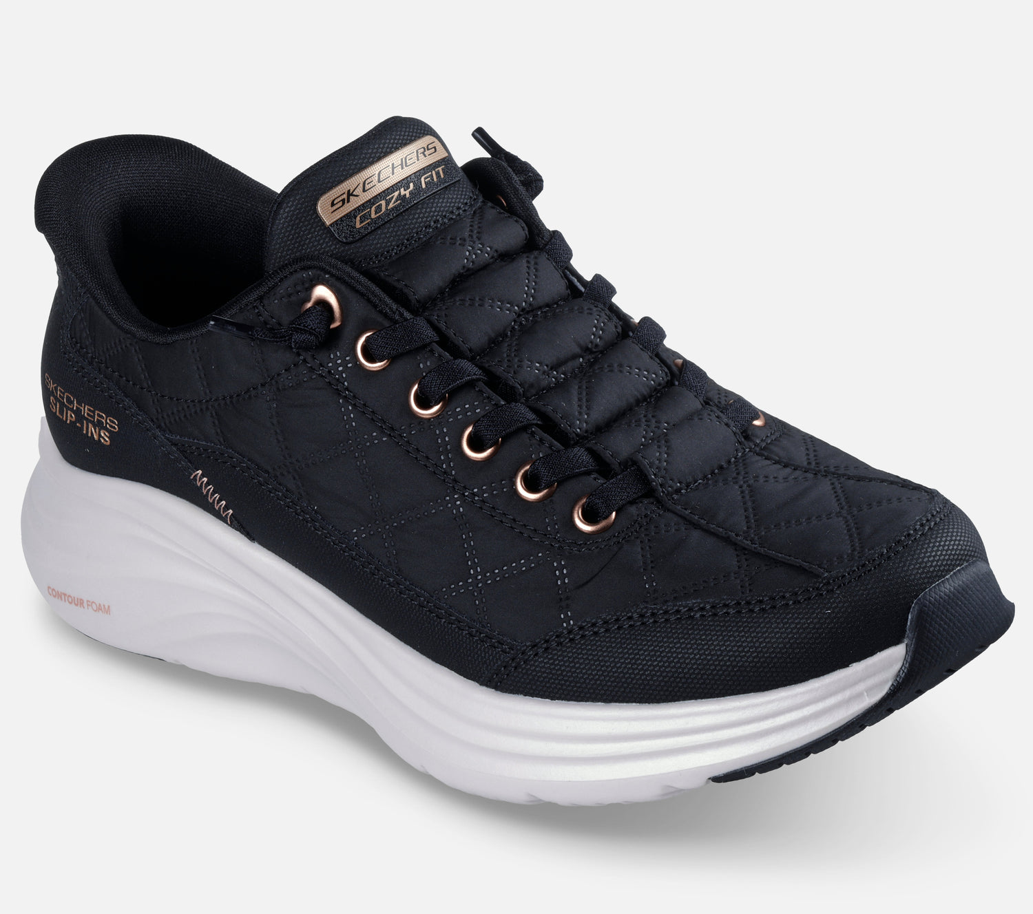 Wide Fit: Slip-ins: Contour Foam - Cozy Fit Golden Hour Shoe Skechers.dk