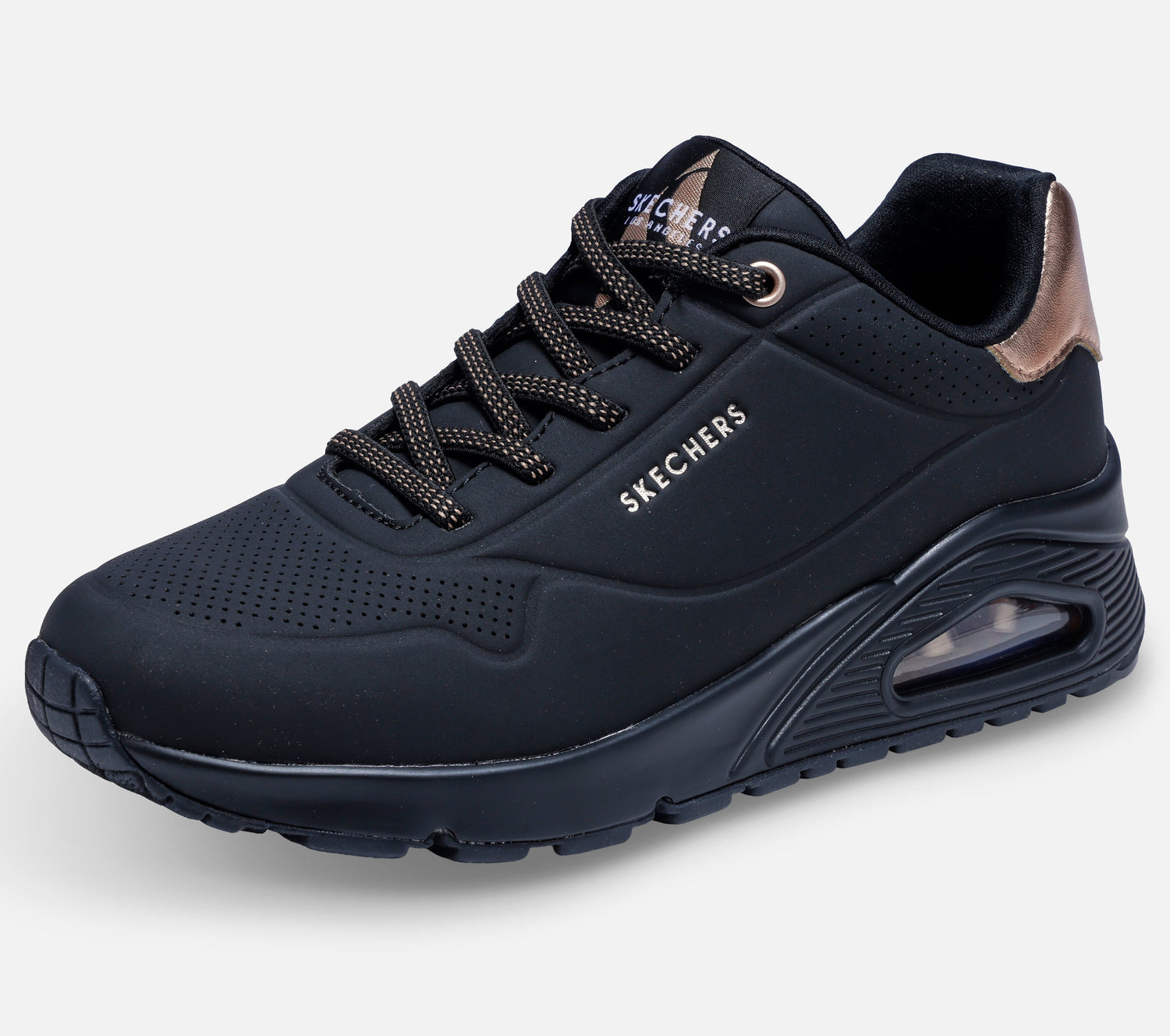 Wide Fit: Uno - Shimmer Away Shoe Skechers.dk