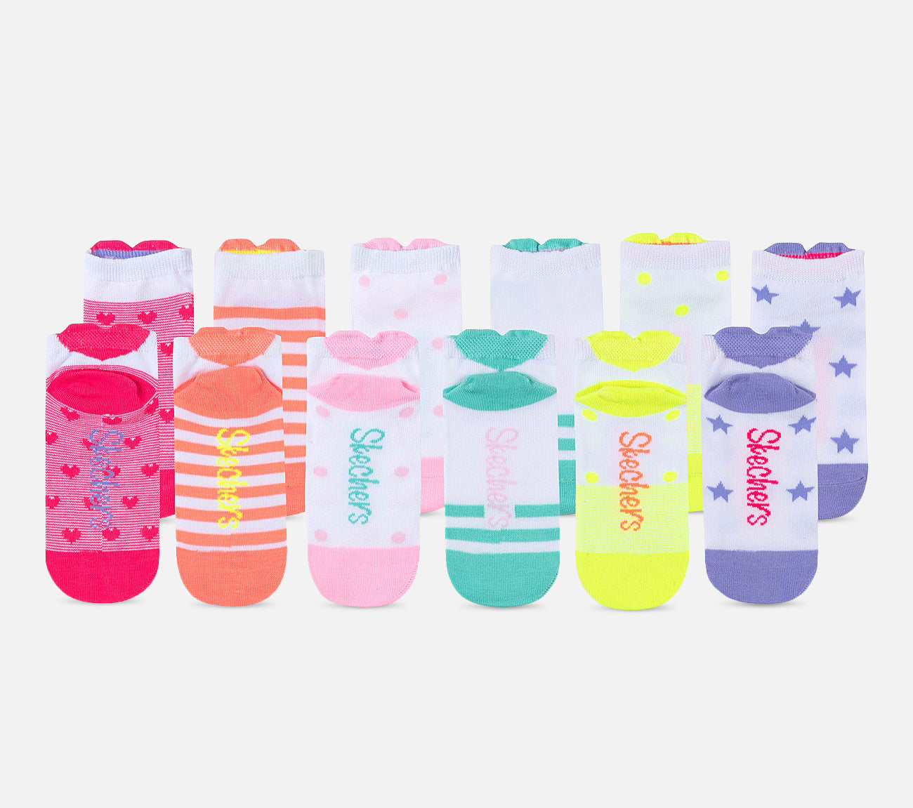 Pack Low Cut 3D Heart Socks Sock Skechers.dk