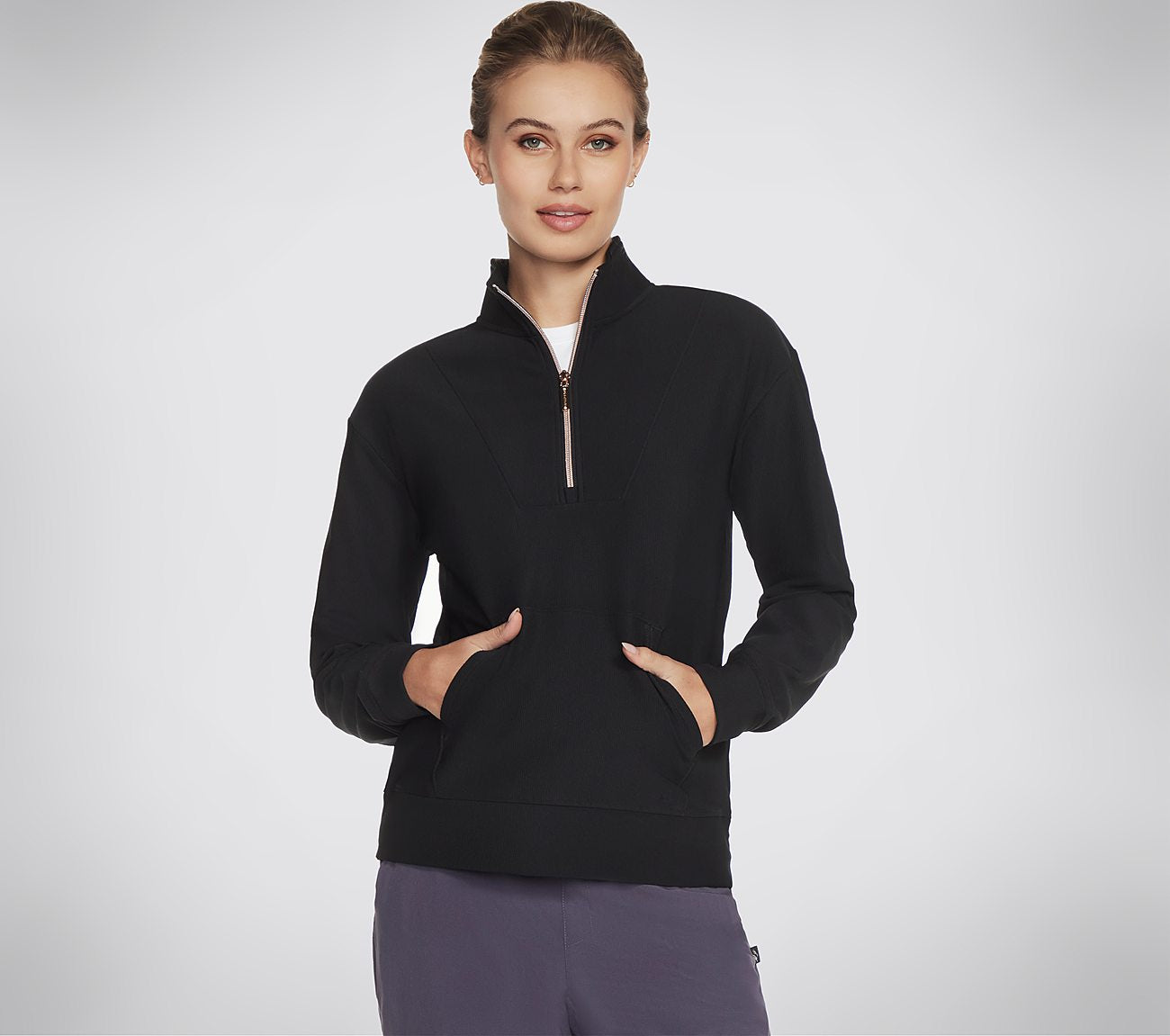 GO LUXE Rib 1/4 Zip Clothes Skechers.dk