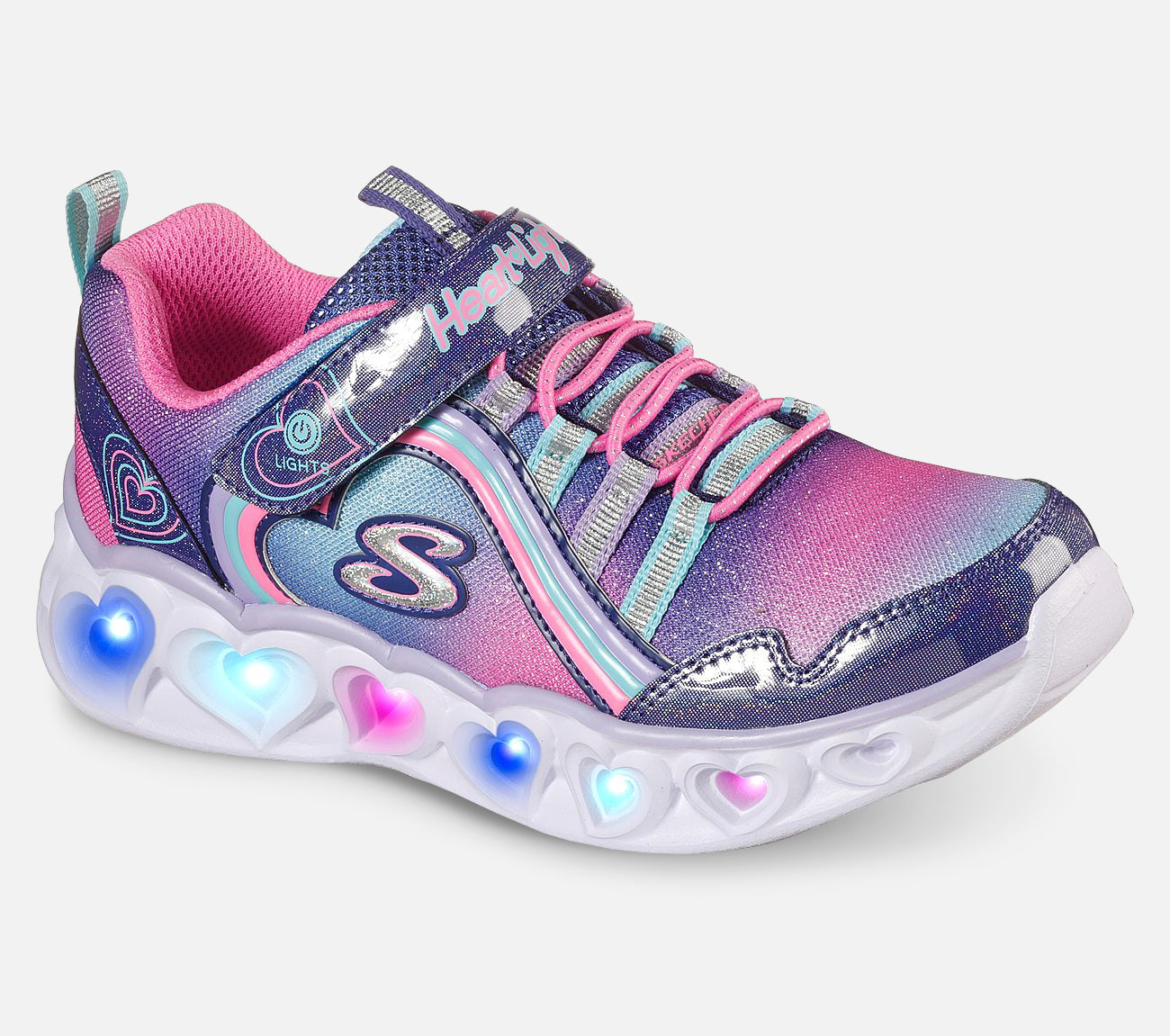 S Lights: Heart Lights - Rainbow Lux Shoe Skechers