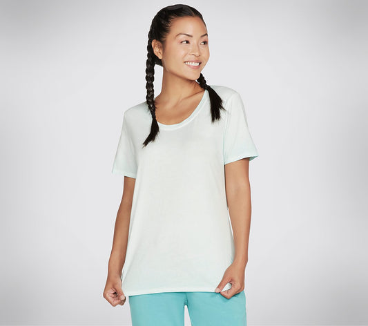 Diamond Wash Hatha Scoop Neck Tunic Tee Clothes Skechers