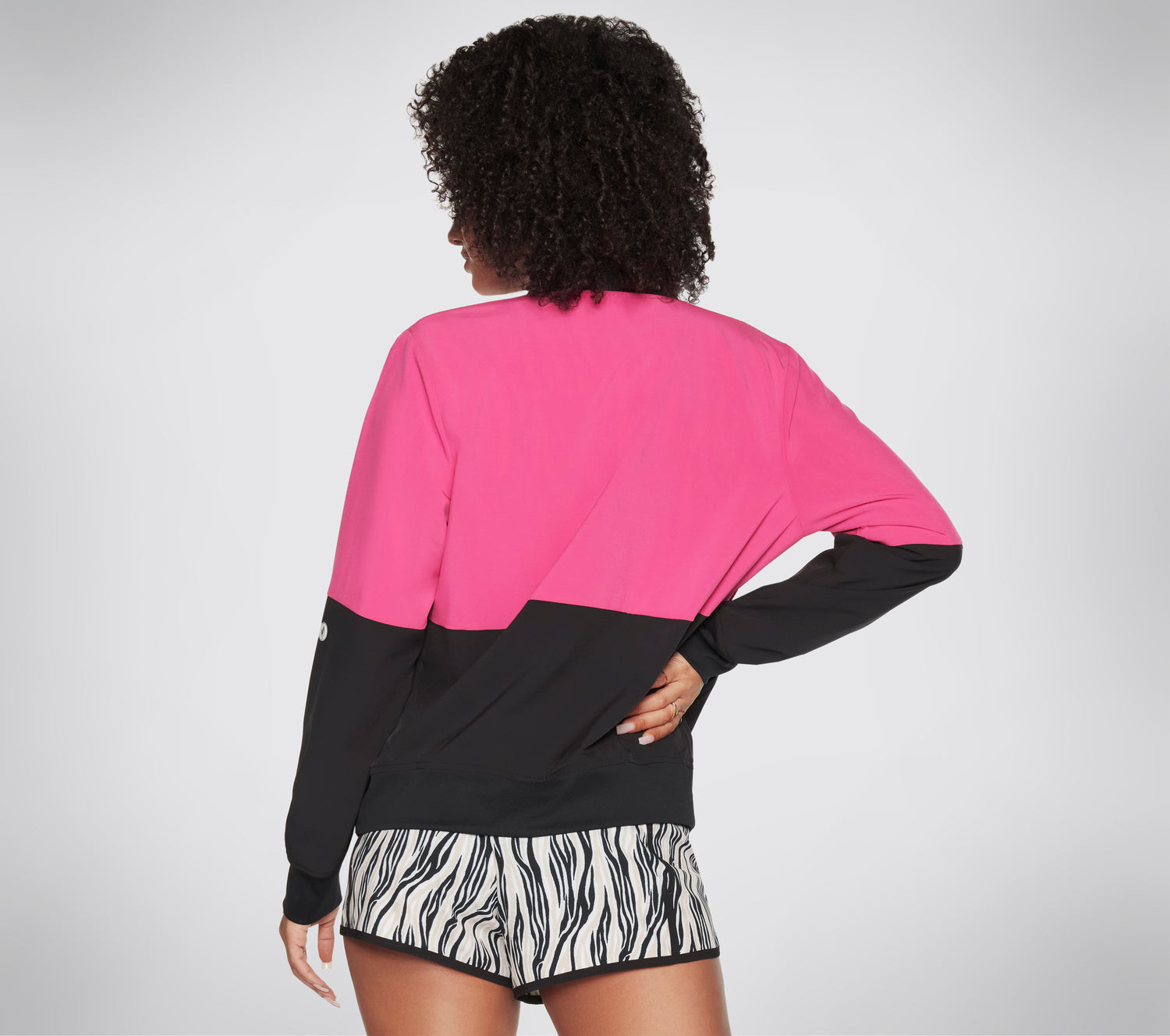 DVF: Skechweave Moving Zebra - Vendbar Bomberjakke Clothes Skechers